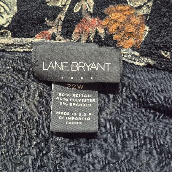 Lane Bryant Womens Sz 22W Sleeveless Dark Floral Cami Top Fall Festival Career - Picture 3 of 5